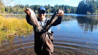 Island Lake Trout Fishing.  Kitsap County Washington State.