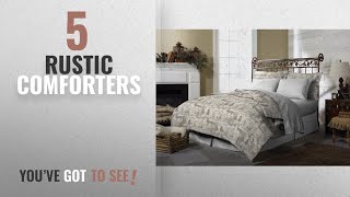 Top 10 Rustic Comforters  [2018]: Pine Creek Lodge Comforter Set Including Shams - Premium Luxury