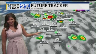 Tracking several rounds of showers and storms