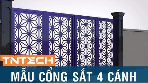 Mẫu cắt laser CNC hoa văn trang trí cổng sắt 4 cánh đẹp