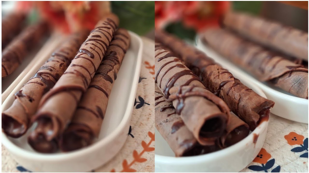 ويفر او بسكوت رول بالشكلاطة سهل و اقتصادي وأهم شي لذيذ 😋 😋 تفرحو ببه أولادكم 
