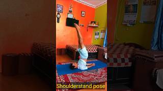 Shoulder stand pose | #ytshorts #yogaandfitnesswithshiva #creatersearchingsight #shorts