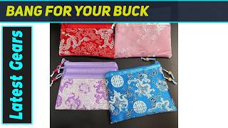 Amazing 10 Piece 3 Layer Universal Zipper Phone Pouch Chinese Embroidery Silk Brocade Bag