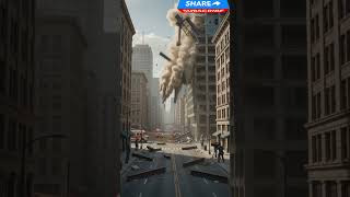 Construction Crane Collapses Onto a Skyscraper 🏗️💥🏙️ | Hollywood Miniature VFX#CraneCollapse #