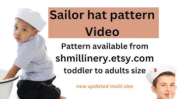Sailor hat tutorial - pattern in my Etsy shop. 5 sizes PDF