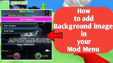 How to Change Background Image in Mod Menu