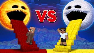 WAKE UP MOON vs SUN Longest Stairs Battle in Minecraft