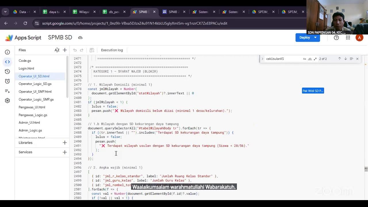 Rapat Pemetaan Wilayah Domisili dan Daya Tampung SPMB 2026