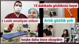 Vlog 173 VENİ VİDİ GÖZ DE AMELİYAT OLDUM / ARTIK GÖZLÜK YOK #gözameliyatı #venividigöz