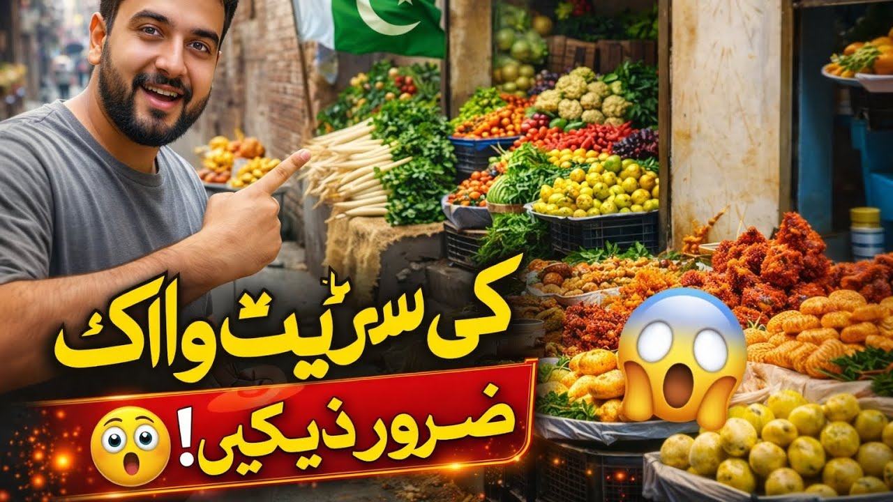 Pakistan Street Market | Silent Walking Vlog | Fish, Fruits & Street Life