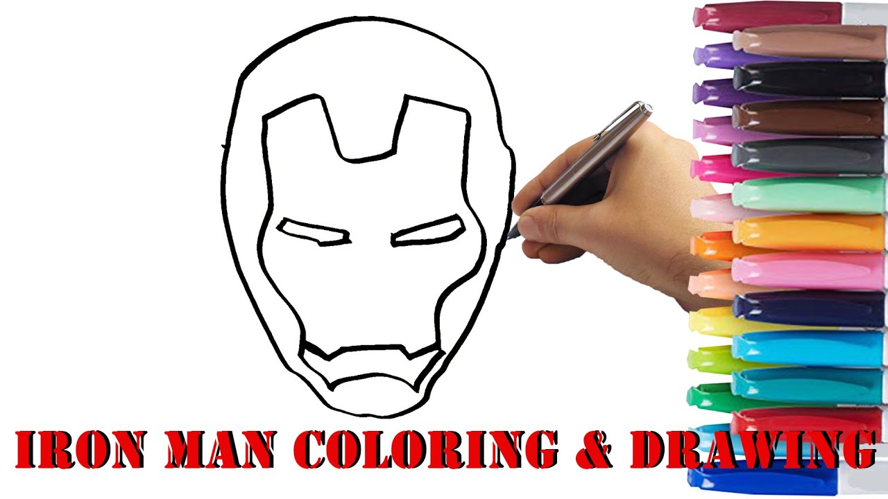 How To Draw Iron Man Mask Cara Menggambar topeng Iron 