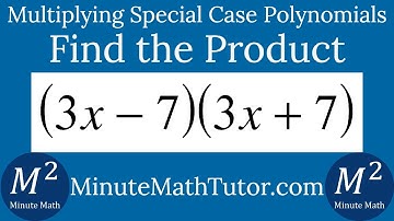 Simplify (3x-7)(3x+7)