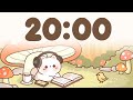 20 Minute Timer with Lofi 🐱 Cute Autumn Cat Study Timer Vibes