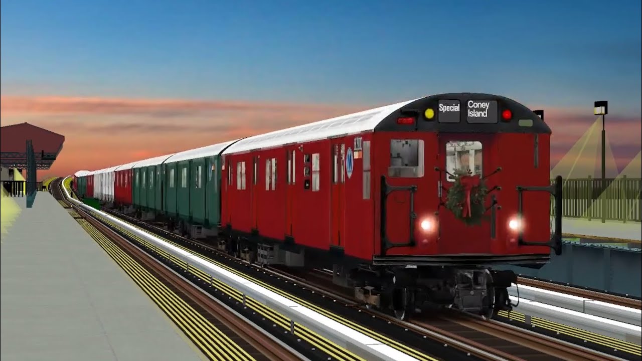 [OpenBVE] R30 Holiday train full ride from Astoria to Coney Island via ...