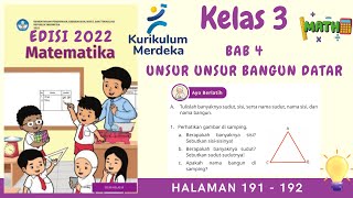 Kurikulum Merdeka Kelas 3 Matematika (Edisi 2022) | Bab 4 | Halaman 191 - 192