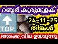 റബ്ബർ അടക്ക കുരുമുളക്|#pepper #arecanut #coconut #goldprice #rubber | Malayalam | Kerala