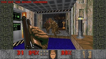 DOOM 2 - Earthless Prelude: Map 4 - Rendering (Ultra Violence 100% - PS5 Gameplay)