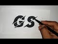 How to write gs in facon font calligraphy  calligraphy art with simple marker for beginners 