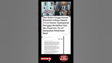 Aksi boikot hingga somasi trans7 karena tayangan nya dianggap rendahkan kyai pondok Lirboyo #shorts