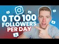 Zero To 100 Followers Per Day On Instagram Case Study