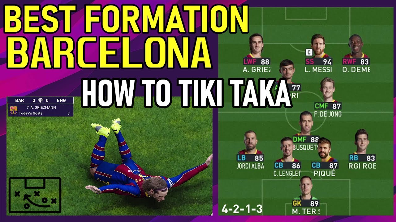 PES2021 Best Formation  Barcelona  HOW TO TIKI TAKA