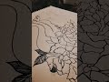 “Where elegance takes flight among flowers.”#SwanArt #InkDrawing #FloralArt  #NatureInspired