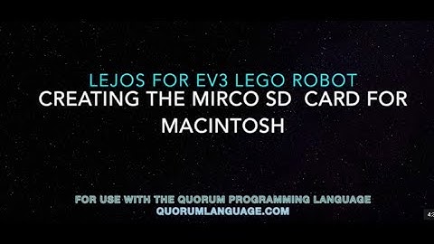 Creating SD Card for LEJOS 1.3 HD