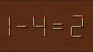 Turn the wrong equation into correct | Matchstick puzzle 1-4=3