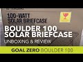 Goal Zero Boulder 100 Watt Briefcase Solar Panel Review and Unboxing