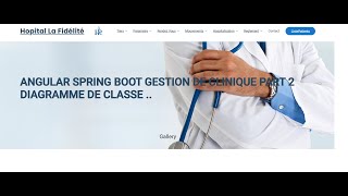 Angular SpringBoot PostgreSQL Gestion de Clinique Part 2 Diagramme de Classe