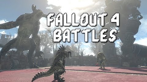 Fallout 4 Battles: Legendary Deathclaw vs Brute, Legendary & Suicider Super Mutants
