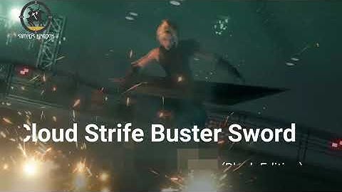 Final Fantasy Cloud Strife Buster Sword Black Edition - Swords Kingdom