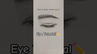 How I Draw Closed Eyes 🖤 TUTORIAL 🖤 #tutorial #howtodraw #eyes #shortfeed #fyppppp #drawing #viral