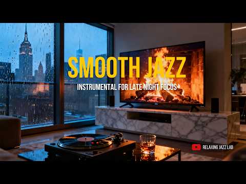 NYC Rain Lounge 🎷 Smooth Jazz for Late Night Focus