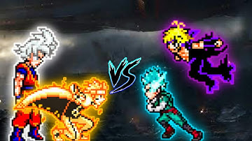 Goku DBS V3.5 OP (all form) g Naruto OP (all form) VS Deku OP & Meliodas TP OP in Jump Force Mugen