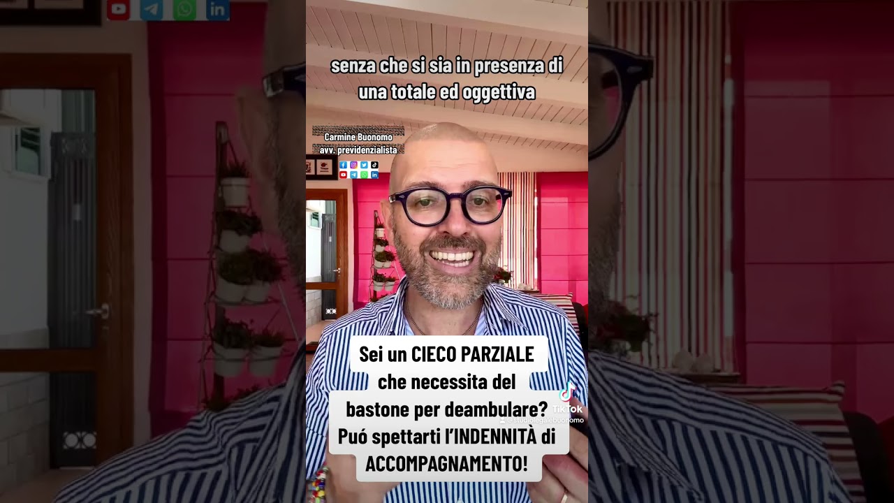 Indennitá di accompagnamento per i ciechi parziali con bastone