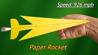 Cohete de papel de origami | Cómo hacer aviones de papel fáciles