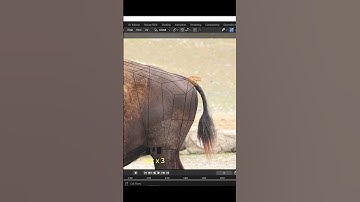 bison modeling part-02 I Bison 3D Modeling Tutorial  I 3d animal modeling-mds design #shorts 🦏