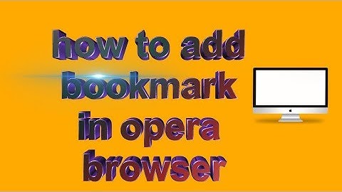 how to add bookmark in opera browser
