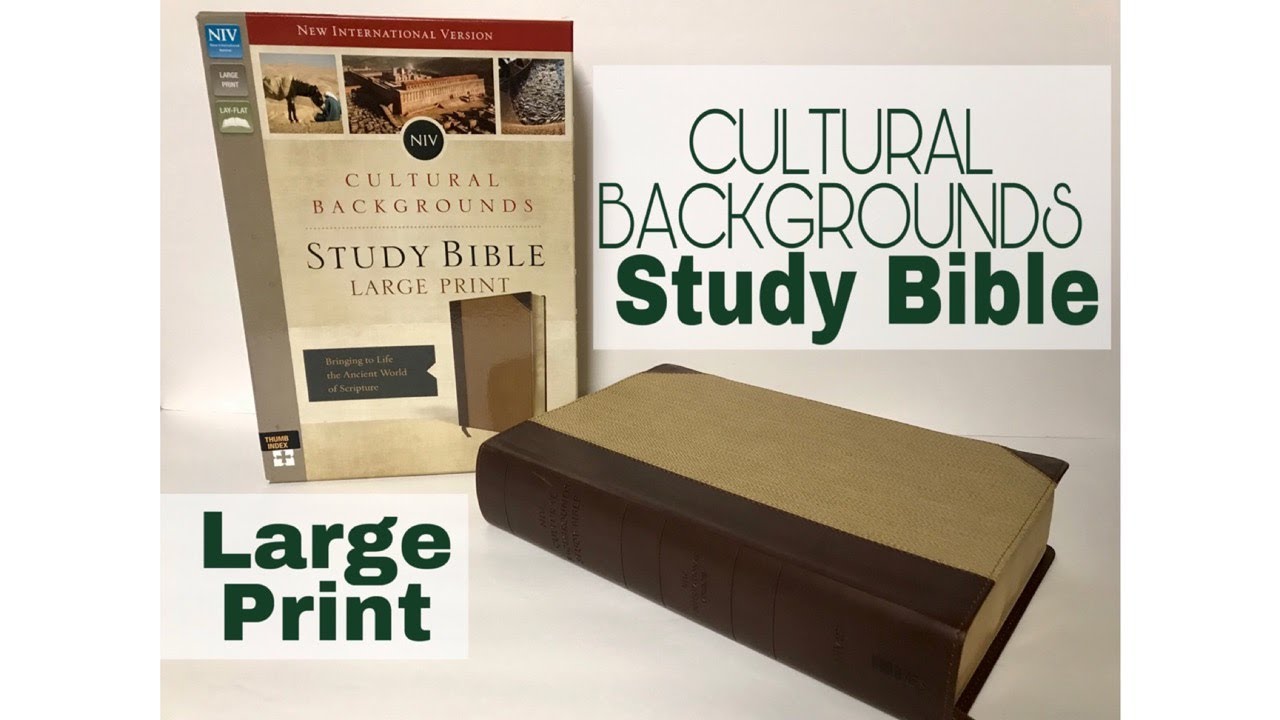 NIV Cultural Backgrounds Study Bible Large Print Review - YouTube