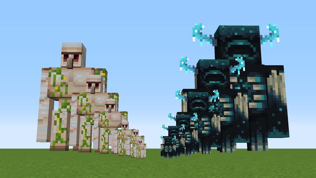 iron golem vs warden YouTube