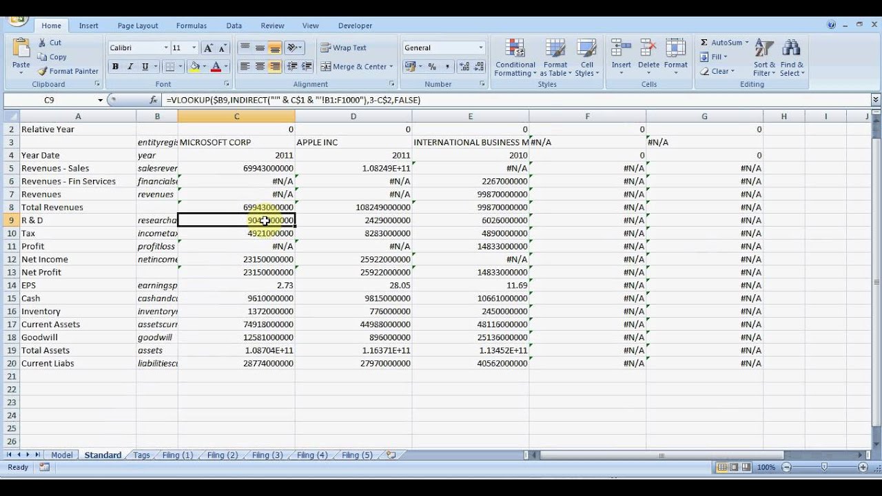 Hooking Up XBRL in Excel  - Latest Version