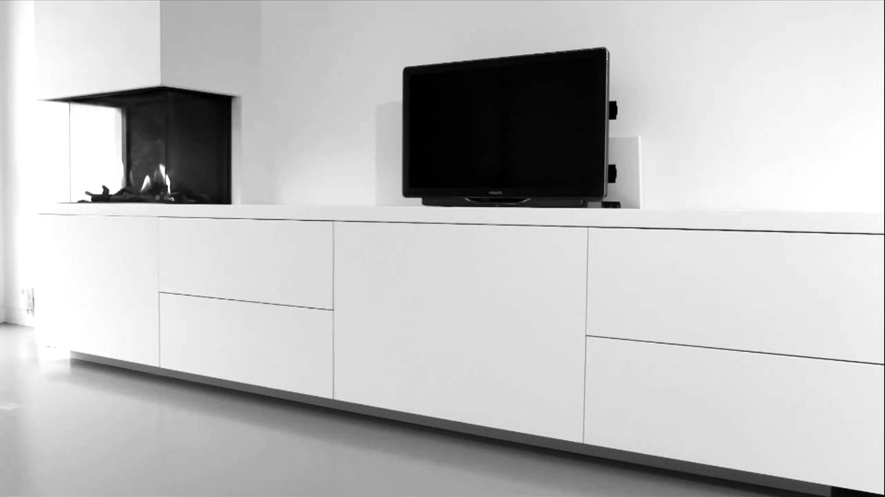 Tv meubel / dressoir met tv lift en gashaard youtube