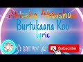Abbabaa Abbishuu Burtukaana Koo Lyric