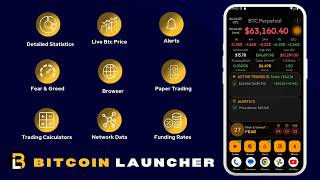 Bitcoin launcher with live BTC price, crypto charts, latest news, alerts and paper trading screenshot 1