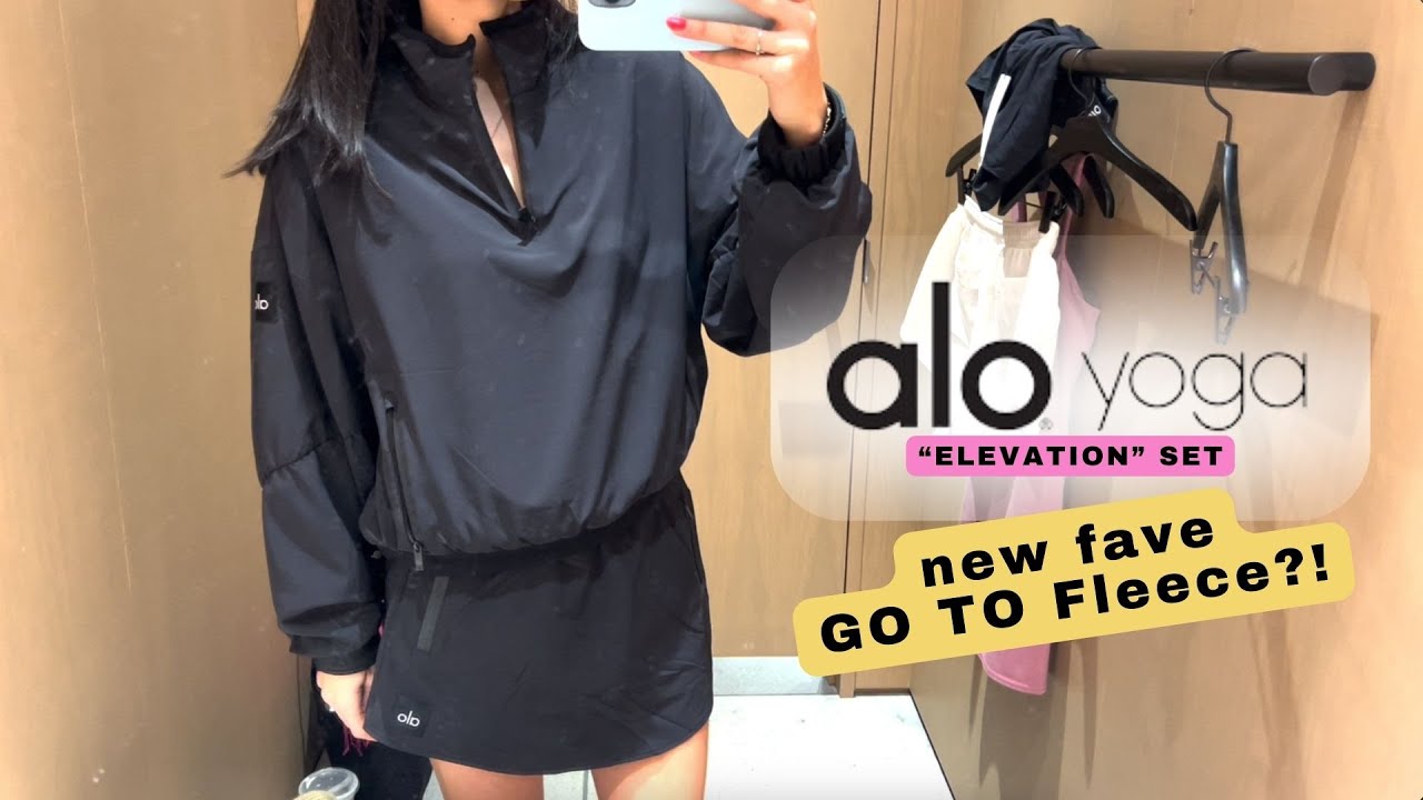 alo yoga | CROPPED ELEVATION COVERUP | The Fashion Try On - YouTube