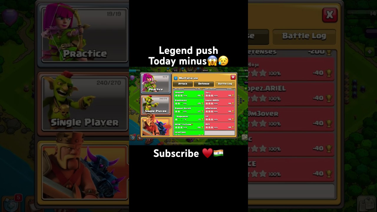 Legend push😰(clash of clans)