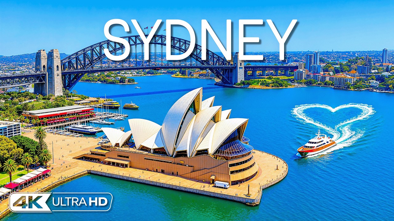 [4K] Сидней 🇦🇺 Величественный Оперный театр, мост Харбор-Бридж и потрясающие виды на горизонт