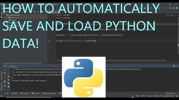 How To Automatically Save and Load Data With Python