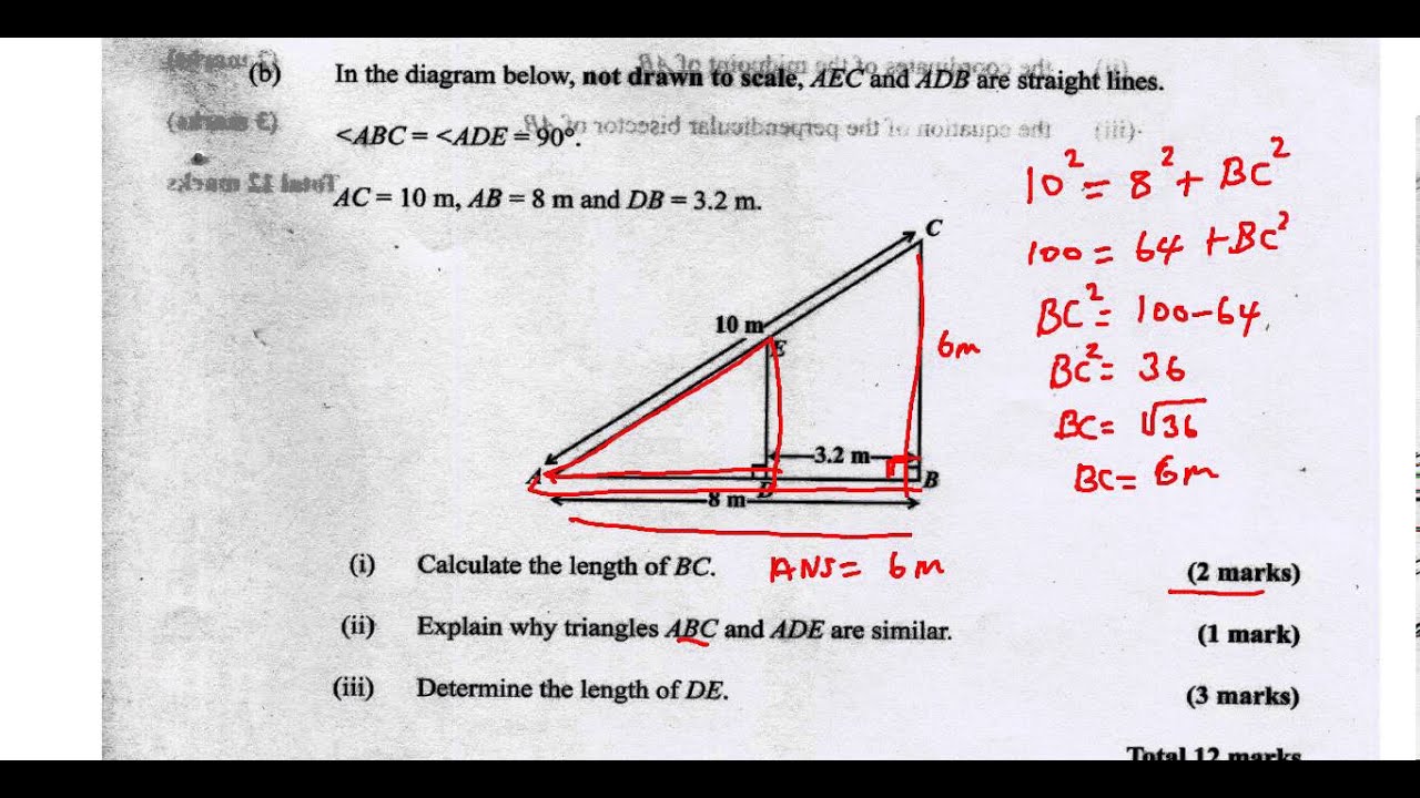 CSEC CXC Maths Past Paper 2 Question 3b May 2013 Exam ...